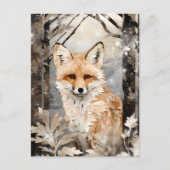 冬のオオカミ愛好家 ポストカード (正面)