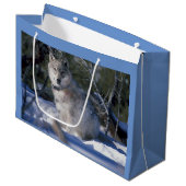 冬のオオカミ ラージペーパーバッグ (正面アングル)