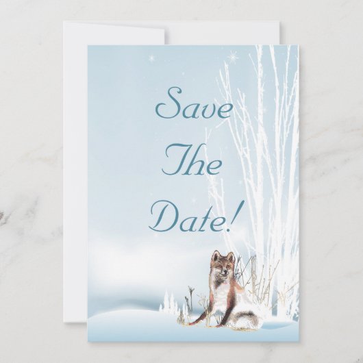 冬のオオカミ 招待状 (正面)