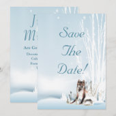 冬のオオカミ 招待状 (正面/裏面)