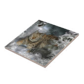 冬のオオヤマネコ タイル (側面)