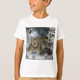 冬のオオヤマネコ Tシャツ