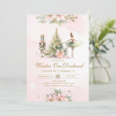 冬のオネダーラお洒落ンド1歳の誕生日 招待状 (スタンド正面)