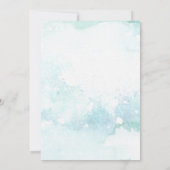 冬のオネダーランドの森ベビーの最初の誕生日の写真 招待状 (裏面)