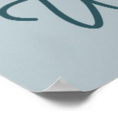 冬のオネダーランドの森林の動物の最初の誕生日 ポスター (角)