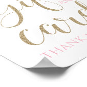 冬のオネダーランドの贈り物とカードが雪の結晶にサイン ポスター (角)