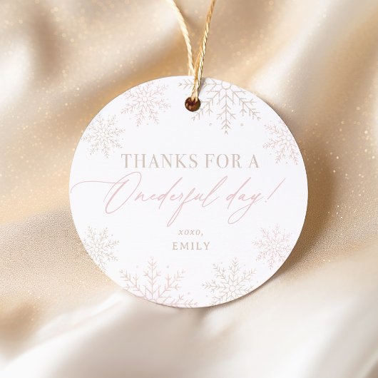 冬のオネダーランドスノーフレーク1st誕生日 フェイバータグ