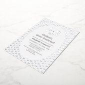 冬のオネダーランドスノーフレーク1st誕生日 箔招待状 (回転した状態)