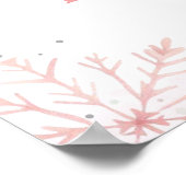 冬のオネダーランドピンクシルバー1stバースデーウェルカム ポスター (角)