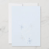 冬のオネダーランドブルーポーラーベアーボーイ1歳の誕生日 招待状 (裏面)