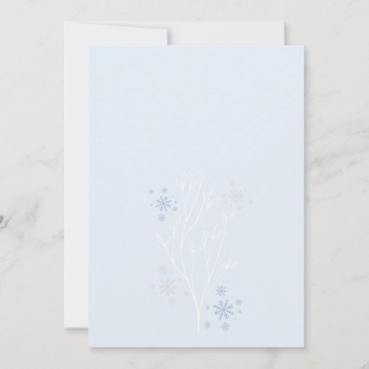 冬のオネダーランドブルーポーラーベア1st誕生日 招待状 (裏面)