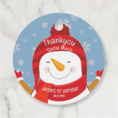 冬のオネダーランド最初の誕生日の青と銀 フェイバータグ (裏面)