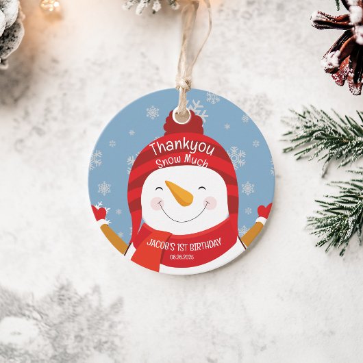 冬のオネダーランド最初の誕生日の青と銀 フェイバータグ