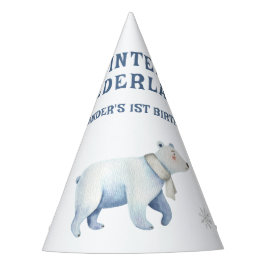 冬のオネダーランド極熊1歳の誕生日 パーティーハット