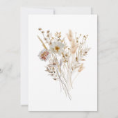 冬のオネダーランド素朴な野花の最初の誕生日 招待状 (裏面)