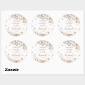 冬のオネダーランド金ゴールドピンクの最初の誕生日 ラウンドシール (シート)