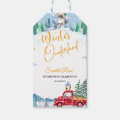 冬のオネダーランド1歳の招待状 ギフトタグ (正面)