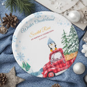 冬のオネダーランド1歳の招待状 ペーパープレート