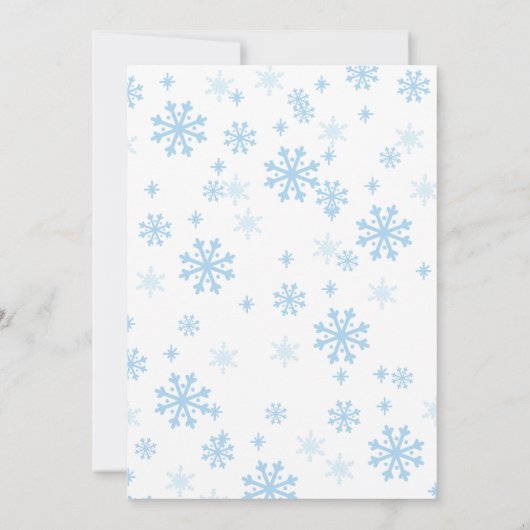 冬のオネダーランド1歳の招待状 招待状 (裏面)