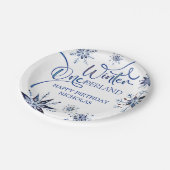 冬のオネダーランド1歳の誕生日 ペーパープレート (アングル)