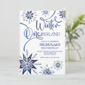 冬のオネダーランド1歳の誕生日 招待状 (スタンド正面)