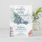 冬のオネダーランド1歳の誕生日 招待状 (スタンド正面)