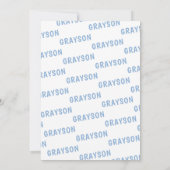 冬のオネダーランド1stバースデーブルー 招待状 (裏面)