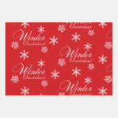 冬のオネダーランド1st誕生日の男の子ウェルカムサイン ラッピングペーパーシート (正面2)