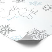 冬のオネダーランド1st誕生日カードとギフトサイン ポスター (角)