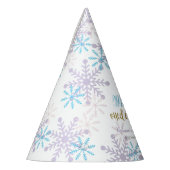 冬のオネダーランド1st誕生日ラベンダーブルースノー パーティーハット (左)