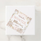 冬のオネダーランド1th誕生日ピンクのスノーフレーク フェイバータグ (インサイチュ)