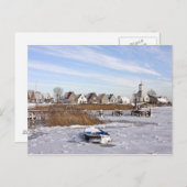 冬のオランダでダーゲルダム ポストカード (正面/裏面)