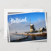 冬のオランダ風景 ポストカード (正面/裏面)