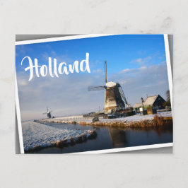 冬のオランダ風景 ポストカード