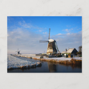 冬のオランダ風景 ポストカード