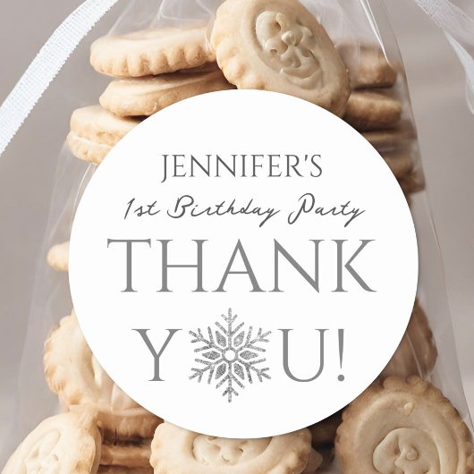 冬のオランダ |シルバーミニマリスト1st誕生日 ラウンドシール