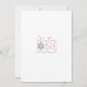 冬のオランダ |ミニマルな女の子1歳の誕生日 招待状 (裏面)