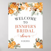 冬のオレンジのクリスマスブライダルシャワーへようこそ ポスター (正面)