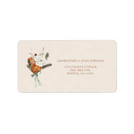 冬のオレンジのスライス柑橘桂皮結婚の ラベル