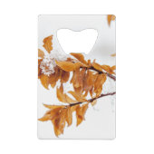冬のオレンジの葉 クレジットカード栓抜き (裏面)