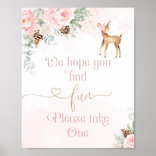 冬のオンダーランドの好意を1つ取って下さい ポスター (正面)