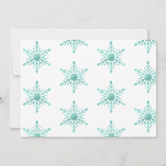 冬のオンダーランド素晴らしい写真の誕生日 招待状 (裏面)