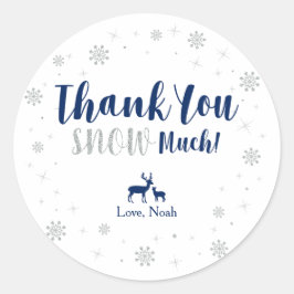 冬のオンダーランド、ありがとう雪の多くのシール ラウンドシール