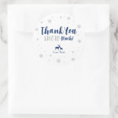 冬のオンダーランド、ありがとう雪の多くのシール ラウンドシール (バッグ)