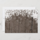 冬のオンダー素朴ランド少年1歳の誕生日写真 招待状 (裏面)