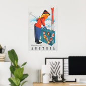 冬のオーストリアでのヴィンテージ旅行ポスター ポスター (ホームオフィス)