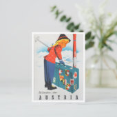 冬のオーストリアのヴィンテージ旅行はがき ポストカード (スタンド正面)