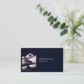 冬のオーストリアの雪の山と丘 名刺 (スタンド正面)