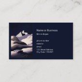 冬のオーストリアの雪の山と丘 名刺 (裏面)