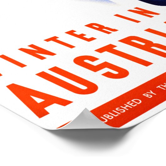 冬のオーストリア復元ヴィンテージ旅行ポスター ポスター (角)